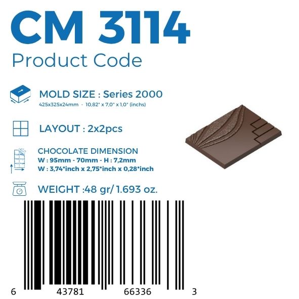 polycarbonate cocoa pod chocolate mold, cacao pod chocolate mould, cocoa fruit chocolate mold, cocoa themed chocolate bar mold, textured chocolate tablet mold, embossed cacao chocolate mold, segmented chocolate bar mold, decorative chocolate mould, cocoa bean themed chocolate mold, professional polycarbonate chocolate mold, artisan chocolate bar mold, confectionery chocolate mold, chocolate casting mold, premium chocolate tablet mold, geometric chocolate mold, reusable chocolate mold, rigid chocolate mould,