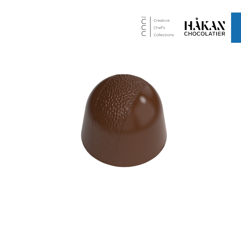 polycarbonate dome chocolate mold, rounded praline chocolate mold, tapered bonbon mold, smooth chocolate mould, round praline mold, flat base chocolate mold, professional polycarbonate chocolate mold, filled chocolate mold, bonbon chocolate mould, artisan chocolate mold, confectionery chocolate mold, cocoa butter colored chocolate mold, chocolate casting mold, reusable chocolate mold, rigid chocolate mould, modern praline mold