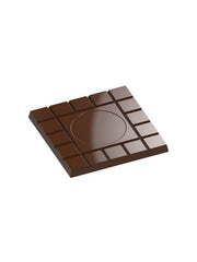 polycarbonate tablet chocolate mold, round center chocolate mold, circular center chocolate mould, segmented chocolate bar mold, geometric chocolate mold, square chocolate tablet mold, center disc chocolate mold, custom logo chocolate mold, personalized chocolate bar mold, embossed center chocolate mold, break apart chocolate bar mold, modern chocolate tablet mold, professional polycarbonate chocolate mold, artisan chocolate mold, confectionery chocolate mold, chocolate casting mold, reusable chocolate mold