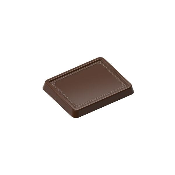 polycarbonate rectangular chocolate mold, framed chocolate mold, bordered chocolate mould, rectangular praline mold, classic chocolate mold, geometric chocolate mould, flat chocolate mold, decorative chocolate mold, professional polycarbonate chocolate mold, chocolate casting mold, praline chocolate mould, bonbon chocolate mold, confectionery chocolate mold, artisan chocolate mold, reusable chocolate mold, rigid chocolate mould, premium chocolate mold
