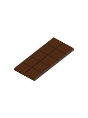 polycarbonate tablet chocolate mold, 10 segment chocolate bar mold, segmented chocolate mould, classic chocolate bar mold, rectangular chocolate tablet mold, break apart chocolate mold, plain chocolate bar mold, geometric chocolate mold, professional polycarbonate chocolate mold, solid chocolate bar mold, chocolate casting mold, confectionery chocolate mold, artisan chocolate bar mold, reusable chocolate mold, rigid chocolate mould, minimalist chocolate mold