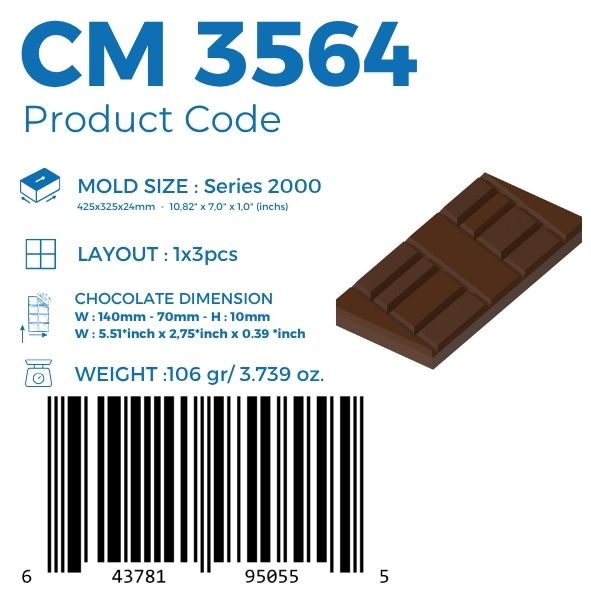 polycarbonate tablet chocolate mold, geometric chocolate bar mold, ribbed chocolate mold, raised bar chocolate mould, linear pattern chocolate mold, striped chocolate bar mold, rectangular chocolate tablet mold, segmented chocolate mold, modern chocolate mould, architectural chocolate mold, professional polycarbonate chocolate mold, artisan chocolate bar mold, chocolate casting mold, confectionery chocolate mold, reusable chocolate mold, rigid chocolate mould