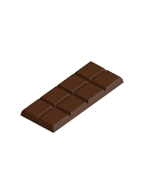 polycarbonate tablet chocolate mold, 8 segment chocolate bar mold, segmented chocolate mould, rectangular chocolate bar mold, classic chocolate tablet mold, break apart chocolate mold, square segment chocolate mold, geometric chocolate mould, plain chocolate bar mold, minimalist chocolate mold, professional polycarbonate chocolate mold, artisan chocolate bar mold, confectionery chocolate mold, chocolate casting mold, reusable chocolate mold, rigid chocolate mould