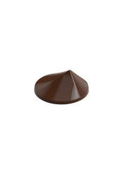 polycarbonate faceted chocolate mold, cone chocolate mold, geometric praline chocolate mold, pointed dome chocolate mould, gemstone chocolate mold, diamond cut chocolate mold, faceted bonbon mold, 3D geometric chocolate mold, round base chocolate mold, modern praline mold, decorative chocolate mold, professional polycarbonate chocolate mold, filled chocolate mold, artisan chocolate mold, confectionery chocolate mold, chocolate casting mold, reusable chocolate mold, rigid chocolate mould