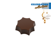 polycarbonate star chocolate mold, star shaped chocolate mould, flower shape chocolate mold, scalloped chocolate mold, geometric praline chocolate mold, decorative bonbon mold, flat top chocolate mold, modern chocolate mould, 3D star chocolate mold, filled chocolate mold, professional polycarbonate chocolate mold, artisan chocolate mold, confectionery chocolate mold, chocolate casting mold, reusable chocolate mold, rigid chocolate mould