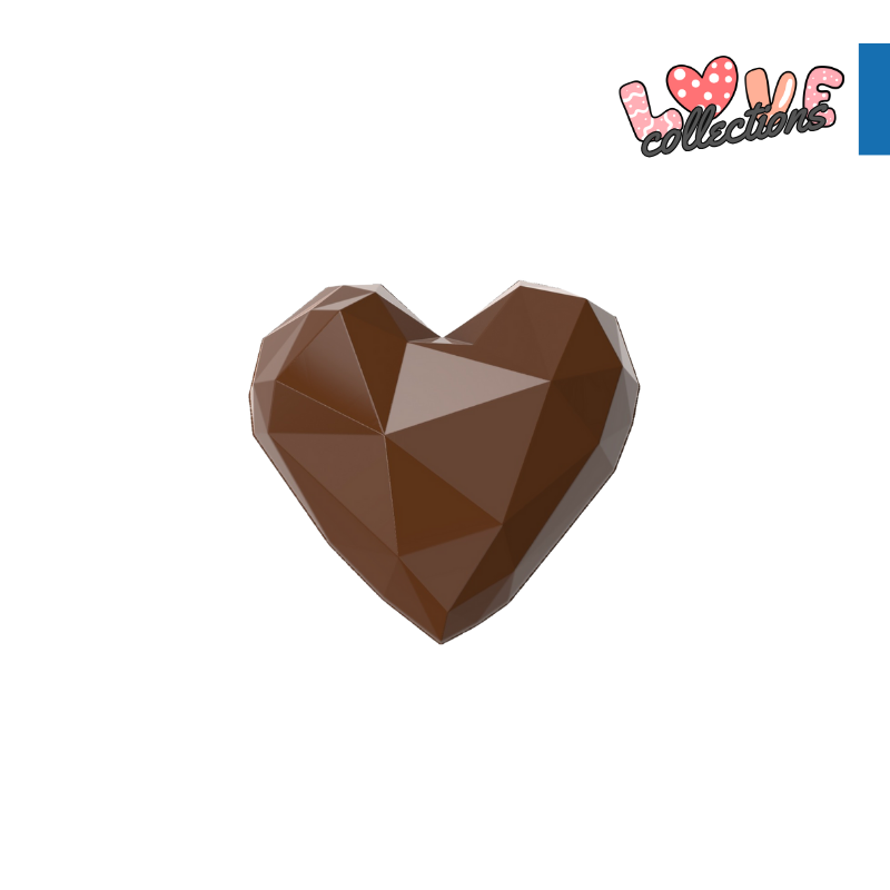 Faceted Heart Chocolate Mold, Geometric Heart Chocolate Mold, Diamond Heart Chocolate Mold, Heart Shaped Chocolate Mold, 3D Heart Chocolate Mold, Polygon Heart Chocolate Mold, Love Chocolate Mold, Valentine Chocolate Mold, Valentine’s Day Chocolate Mold, Romantic Chocolate Mold, Heart Bonbon Mold, Heart Praline Mold, Geometric Bonbon Mold, Faceted Chocolate Mold, Chocolate Praline Mold, Chocolate Bonbon Mold, Decorative Chocolate Mold, Professional Chocolate Mold, Polycarbonate Chocolate Mold, Artisan Choco