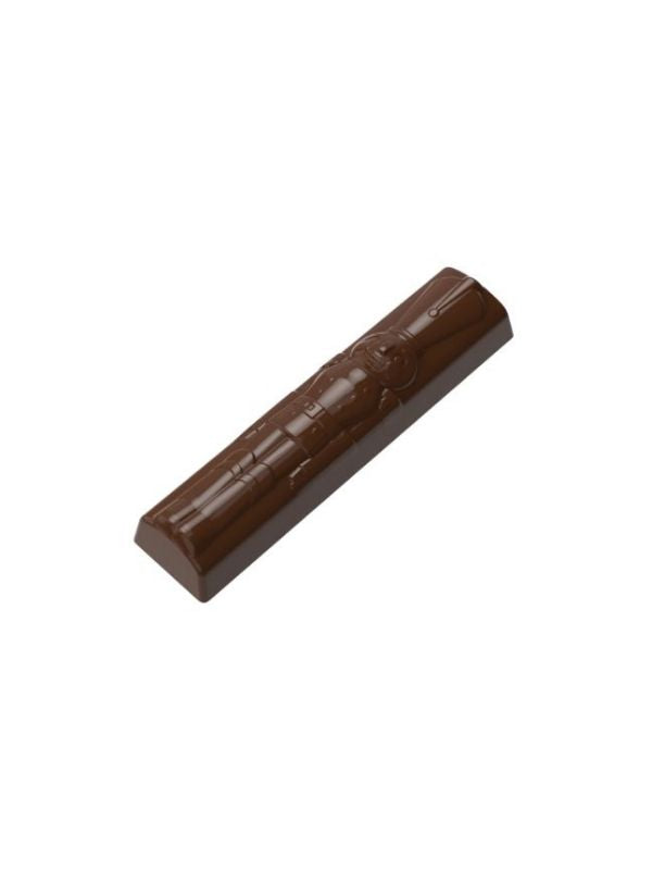 polycarbonate nutcracker chocolate mold, nutcracker soldier chocolate mold, Christmas nutcracker chocolate mould, toy soldier chocolate mold, Christmas soldier chocolate mold, holiday chocolate mold, festive chocolate mould, Christmas chocolate bar mold, nutcracker figure chocolate mold, embossed nutcracker chocolate mold, long rectangular chocolate mold, seasonal chocolate mold, winter chocolate mold, professional polycarbonate chocolate mold, artisan chocolate mold, confectionery chocolate mold, chocolate