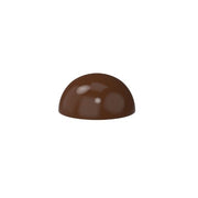 polycarbonate hemisphere chocolate mold, half sphere chocolate mold, dome chocolate mould, round praline chocolate mold, smooth dome chocolate mold, 3D chocolate dome mold, bonbon chocolate mold, filled chocolate mold, professional polycarbonate chocolate mold, chocolate casting mold, confectionery chocolate mold, artisan chocolate mold, glossy chocolate mold, reusable chocolate mold, rigid chocolate mould, premium praline mold