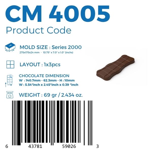 CM 4005 ELEGANT 69GR TABLET CHOCOLADEVORM