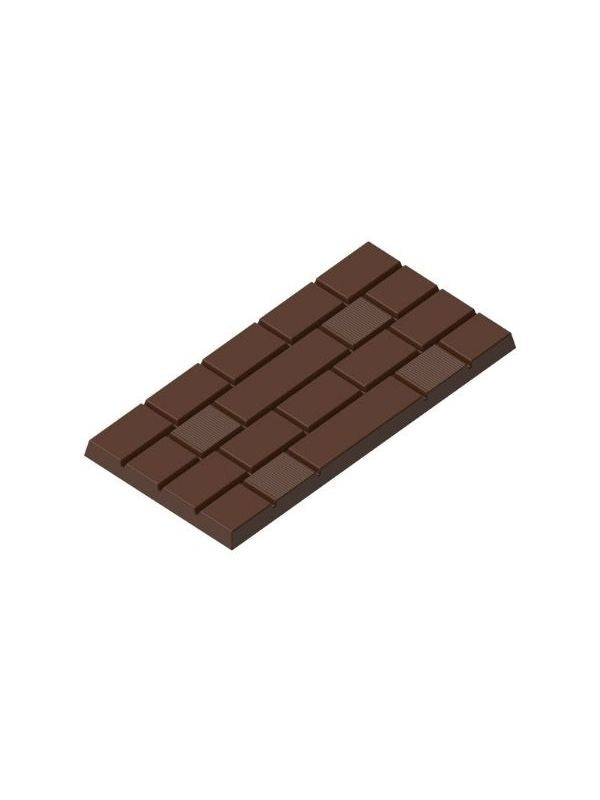 polycarbonate segmented chocolate mold, brick pattern chocolate mold, block chocolate bar mould, textured chocolate tablet mold, geometric chocolate bar mold, rectangular chocolate mould, multi segment chocolate mold, break apart chocolate bar mold, grid chocolate mold, textured square chocolate mold, modern chocolate tablet mold, professional polycarbonate chocolate mold, artisan chocolate mold, confectionery chocolate mold, chocolate casting mold, reusable chocolate mold, rigid chocolate mould