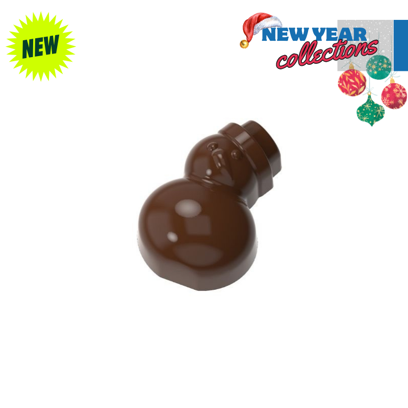 polycarbonate snowman chocolate mold, snowman chocolate mould, 3D snowman chocolate mold, Christmas snowman chocolate mold, winter chocolate mold, holiday chocolate mould, snowman figure chocolate mold, top hat snowman chocolate mold, festive chocolate mold, seasonal chocolate mold, Christmas chocolate mold, novelty chocolate mold, professional polycarbonate chocolate mold, artisan chocolate mold, confectionery chocolate mold, chocolate casting mold, reusable chocolate mold, rigid chocolate mould