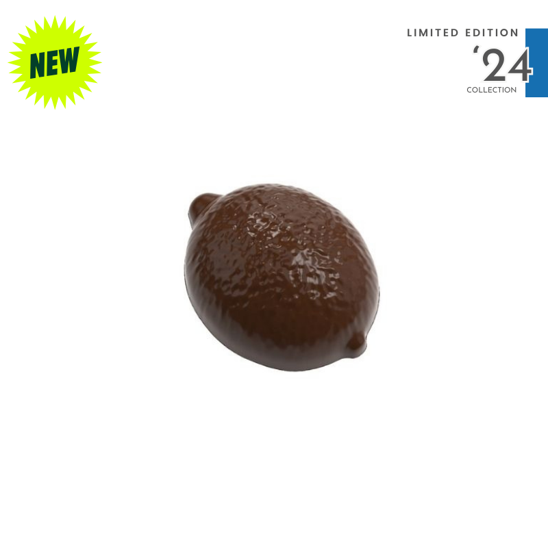 polycarbonate lemon chocolate mold, lemon shaped chocolate mould, 3D lemon chocolate mold, citrus chocolate mold, fruit chocolate mold, textured lemon chocolate mold, realistic lemon chocolate mould, lemon praline mold, decorative chocolate mold, fruit shaped chocolate mold, professional polycarbonate chocolate mold, artisan chocolate mold, confectionery chocolate mold, chocolate casting mold, reusable chocolate mold, rigid chocolate mould