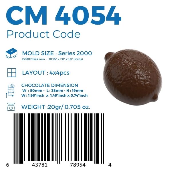 polycarbonate lemon chocolate mold, lemon shaped chocolate mould, 3D lemon chocolate mold, citrus chocolate mold, fruit chocolate mold, textured lemon chocolate mold, realistic lemon chocolate mould, lemon praline mold, decorative chocolate mold, fruit shaped chocolate mold, professional polycarbonate chocolate mold, artisan chocolate mold, confectionery chocolate mold, chocolate casting mold, reusable chocolate mold, rigid chocolate mould