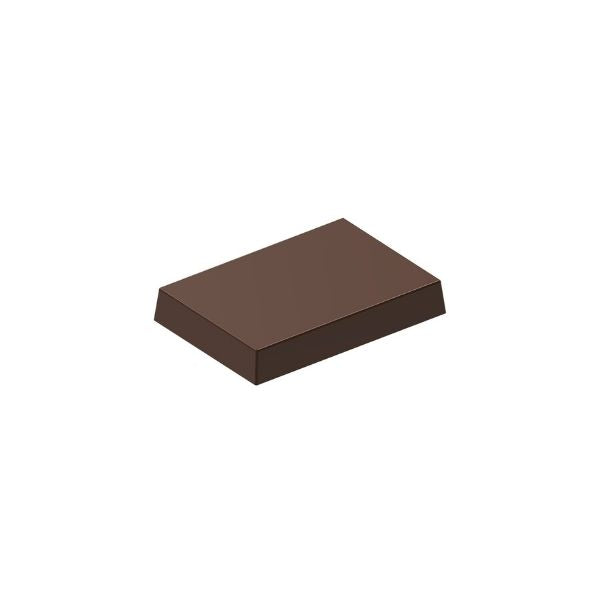 polycarbonate rectangular praline chocolate mold, rectangular chocolate mold, plain chocolate mould, flat top chocolate mold, geometric praline mold, minimalist chocolate mold, rectangular bonbon mold, filled chocolate mold, professional polycarbonate chocolate mold, chocolate casting mold, confectionery chocolate mold, artisan chocolate mold, premium praline mold, reusable chocolate mold, rigid chocolate mould, classic chocolate mold