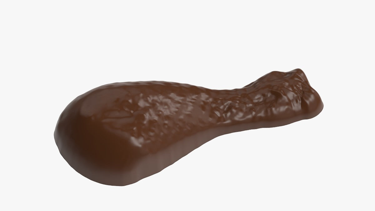 polycarbonate chicken drumstick chocolate mold, chicken leg chocolate mold, drumstick chocolate mould, 3D chicken drumstick mold, chicken shaped chocolate mold, food shaped chocolate mold, novelty chocolate mold, professional polycarbonate chocolate mold, chocolate figure mold, chocolate casting mold, solid chocolate mold, confectionery chocolate mold, realistic chicken leg chocolate mold, reusable chocolate mold, rigid chocolate mold, funny chocolate mold