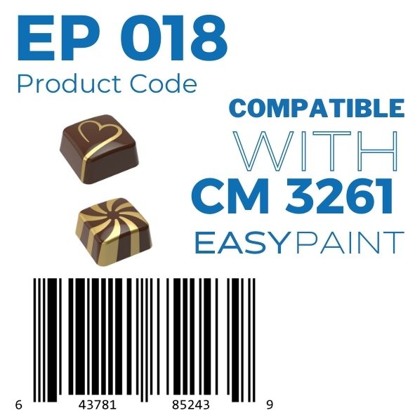 chocolate mold painting tool, cocoa butter painting tool, chocolate decorating tool, chocolate coloring tool, praline painting tool, bonbon painting tool, chocolate mold decoration tool, cocoa butter decoration stencil, heart pattern chocolate tool, romantic chocolate decorating tool, spiral stripe chocolate tool, radial stripe chocolate painting tool, Valentine chocolate decorating tool, artistic chocolate painting tool, professional chocolate decorating tool, bonbon coloring tool, praline decorating tool,